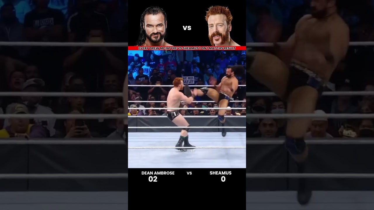 Every Drew McIntyre vs Sheamus 1 on 1 Match Result Edit 💥 #wwe