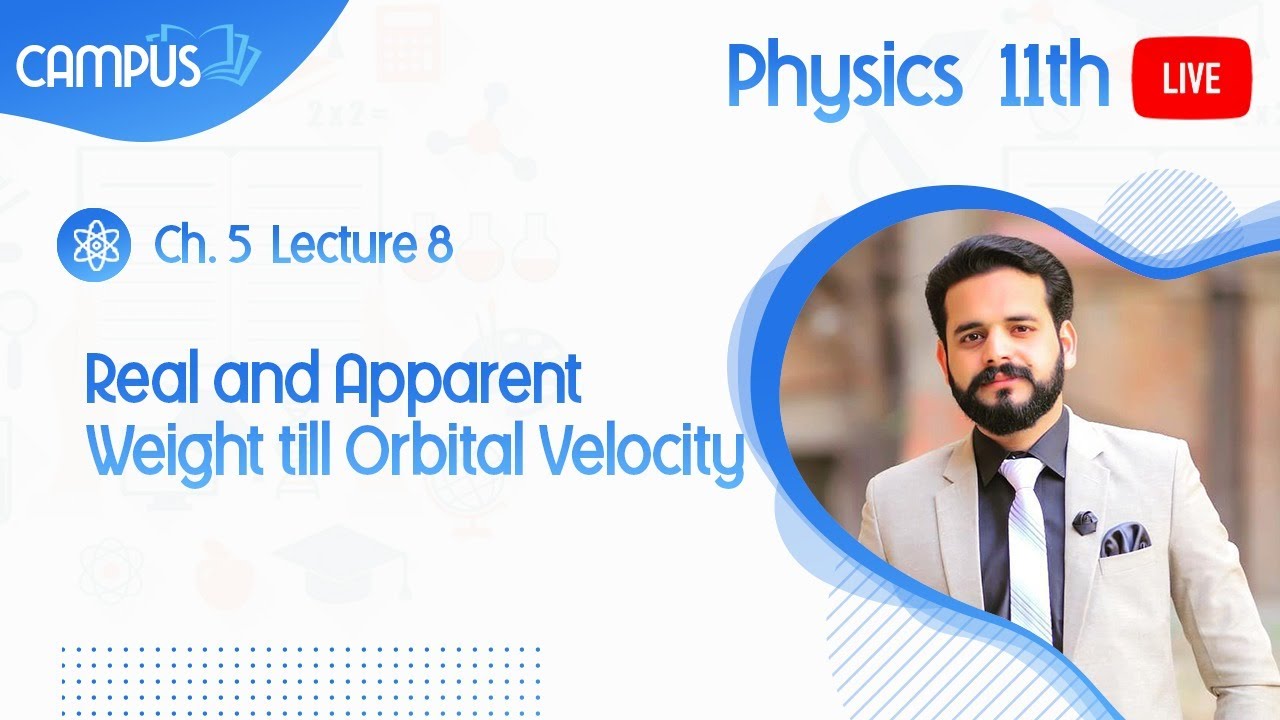 11th Physics Live, Ch 5, 11- Real and Appareat Weight - 11th Physics book 1 live