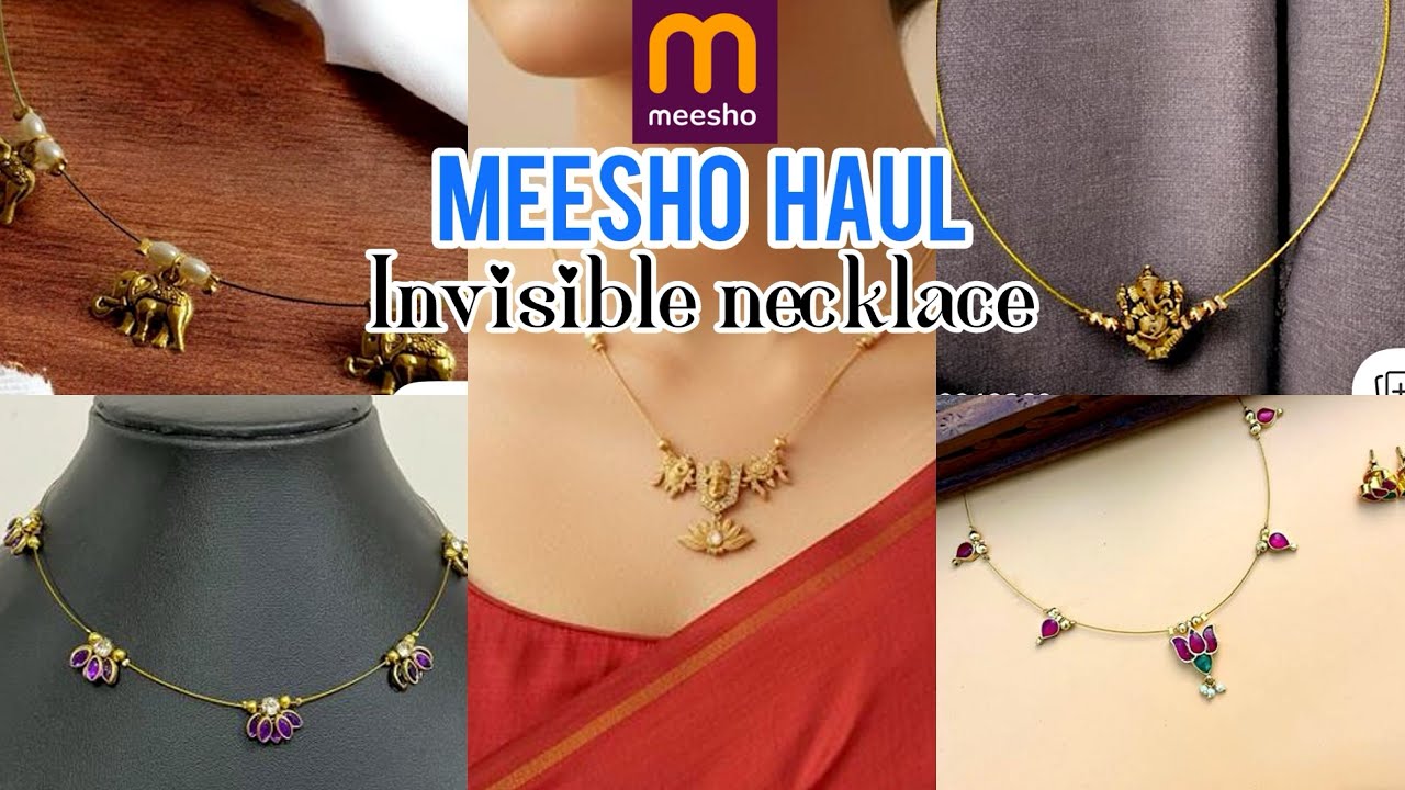 Invisible necklaces || Meesho haul || Meesho jewellery set || under 199rs