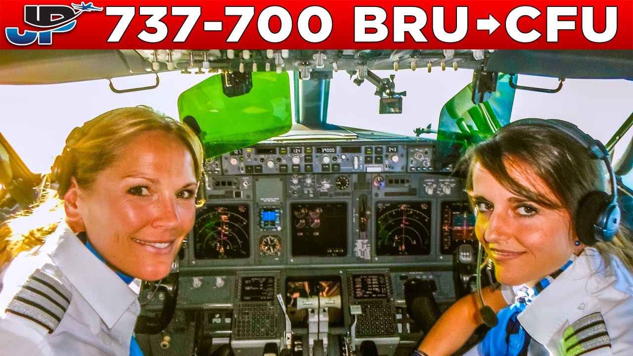 TUI Boeing 737-700 Cockpit Brussels🇧🇪 to Corfu🇬🇷