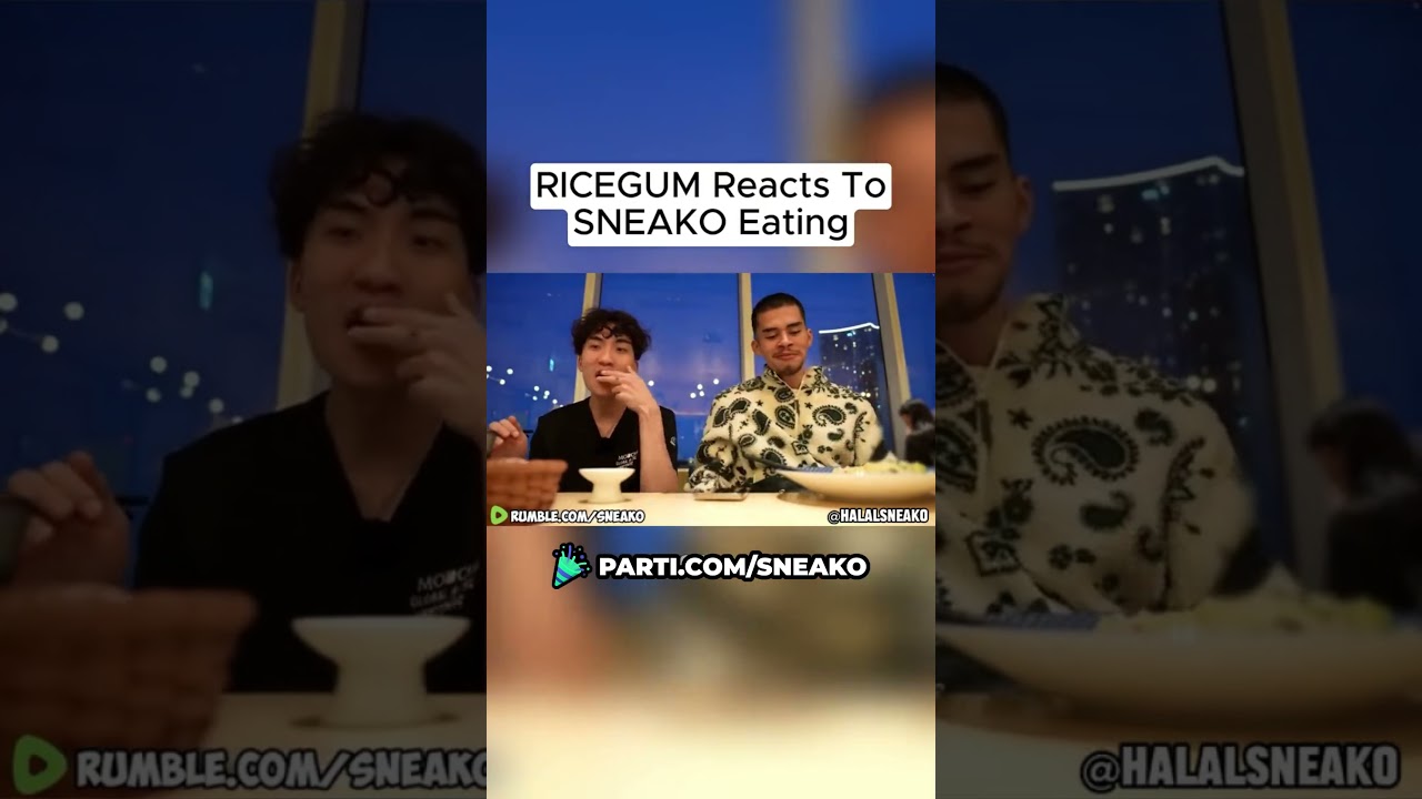 Ricegum Reacts to SNEAKO eating