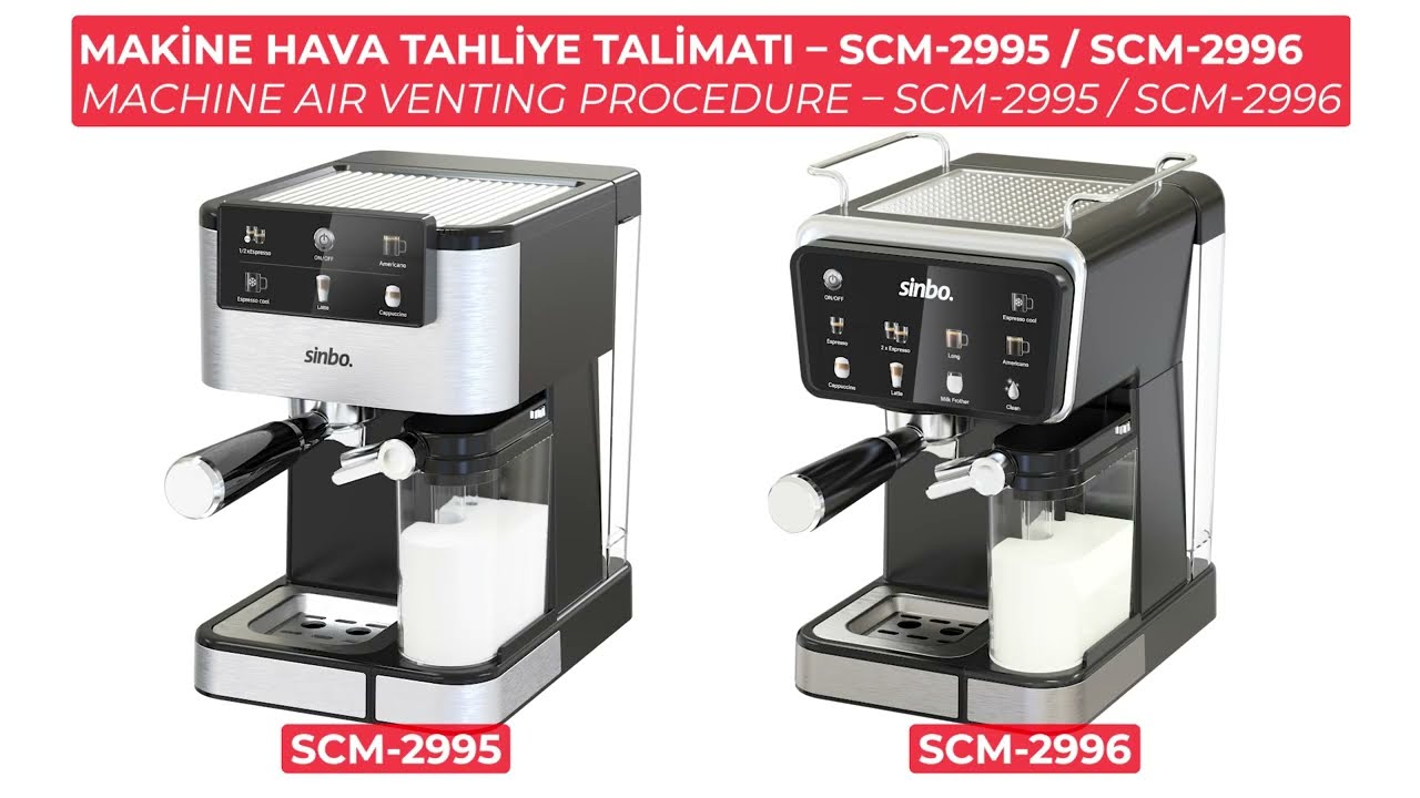 Sinbo SCM‑2996 & SCM‑2995 Model Espresso Kahve Makineleri – Kullanım, Temizlik