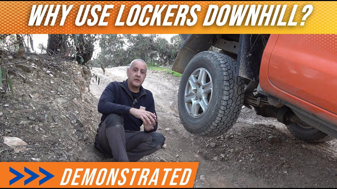 You should engage lockers for descents