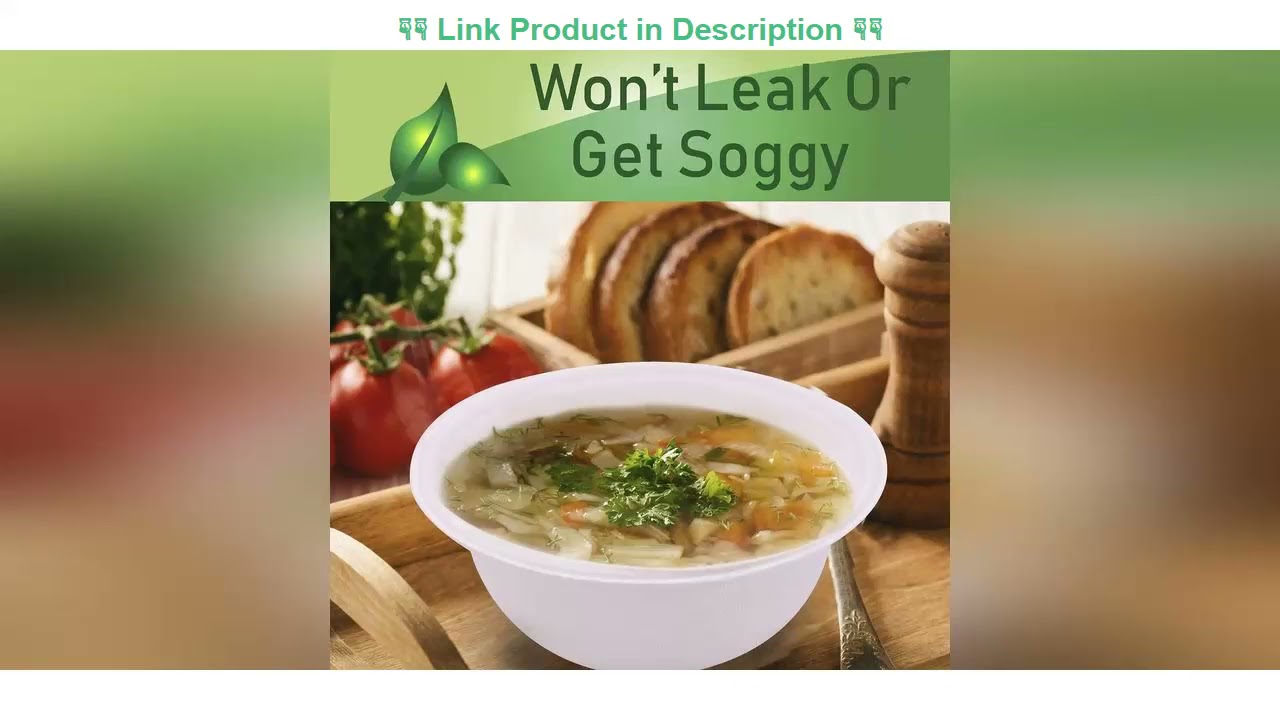 Hottest 75 Disposable 8 OZ Chili Bowls for hot Soup Compostable Biodegradable Styrofoam Paper Alter
