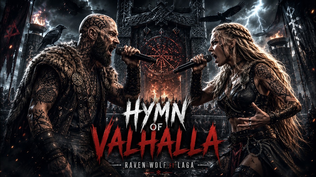Raven Wolf ft Laga - HYMN OF VALHALLA | 🔥| Epic Viking Rap | Viking Song 🔥 (Lyric Video)