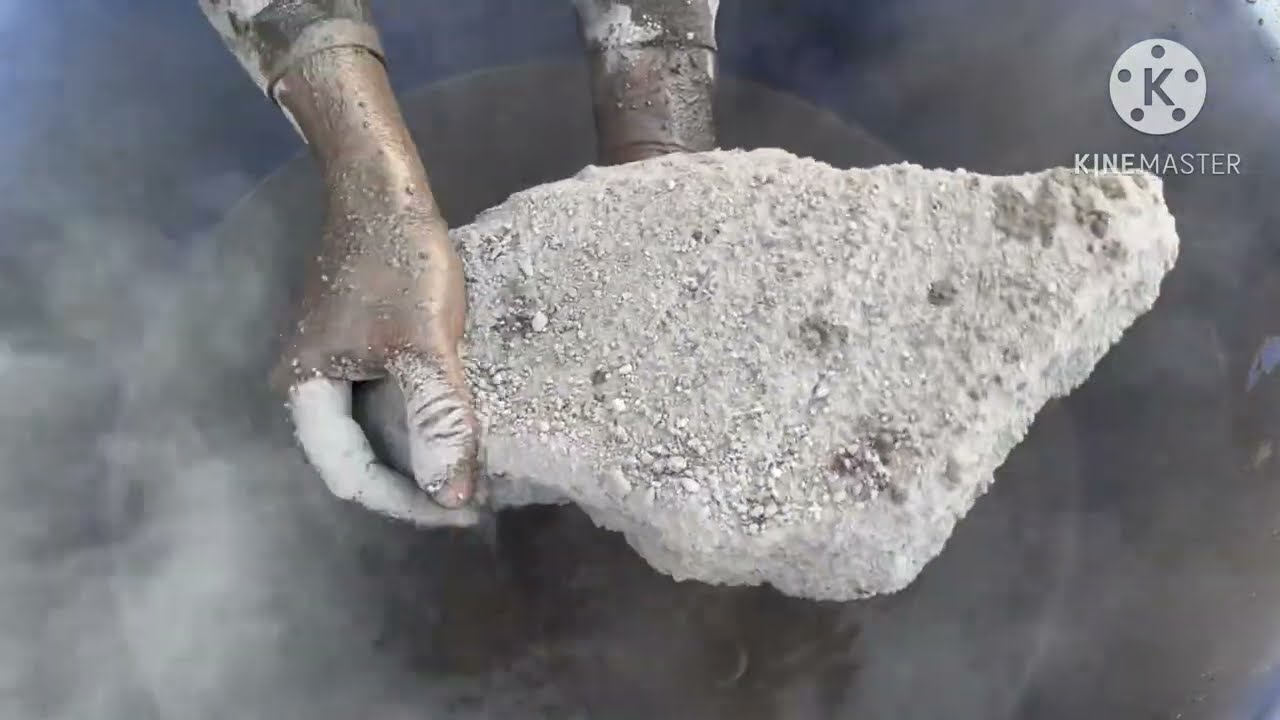 Sand cement slabs dry and water crumbling #satisfying #sandcement