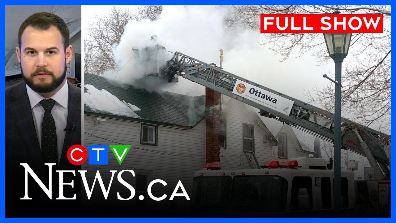 Пожар охватил дом в Манотике, двое остались без крова | CTV News Ottawa at Six, воскресенье, 22 м...