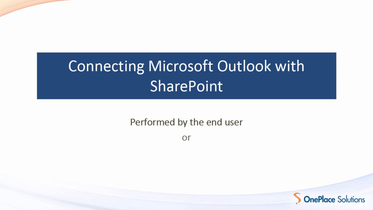 Connect to SharePoint