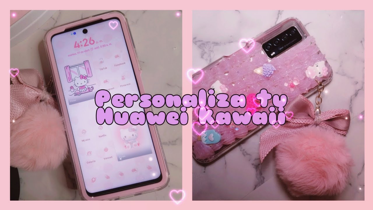 Personaliza tu Huawei desde cero/ tema melocoton/ temas gratis, kawaii y cute💗