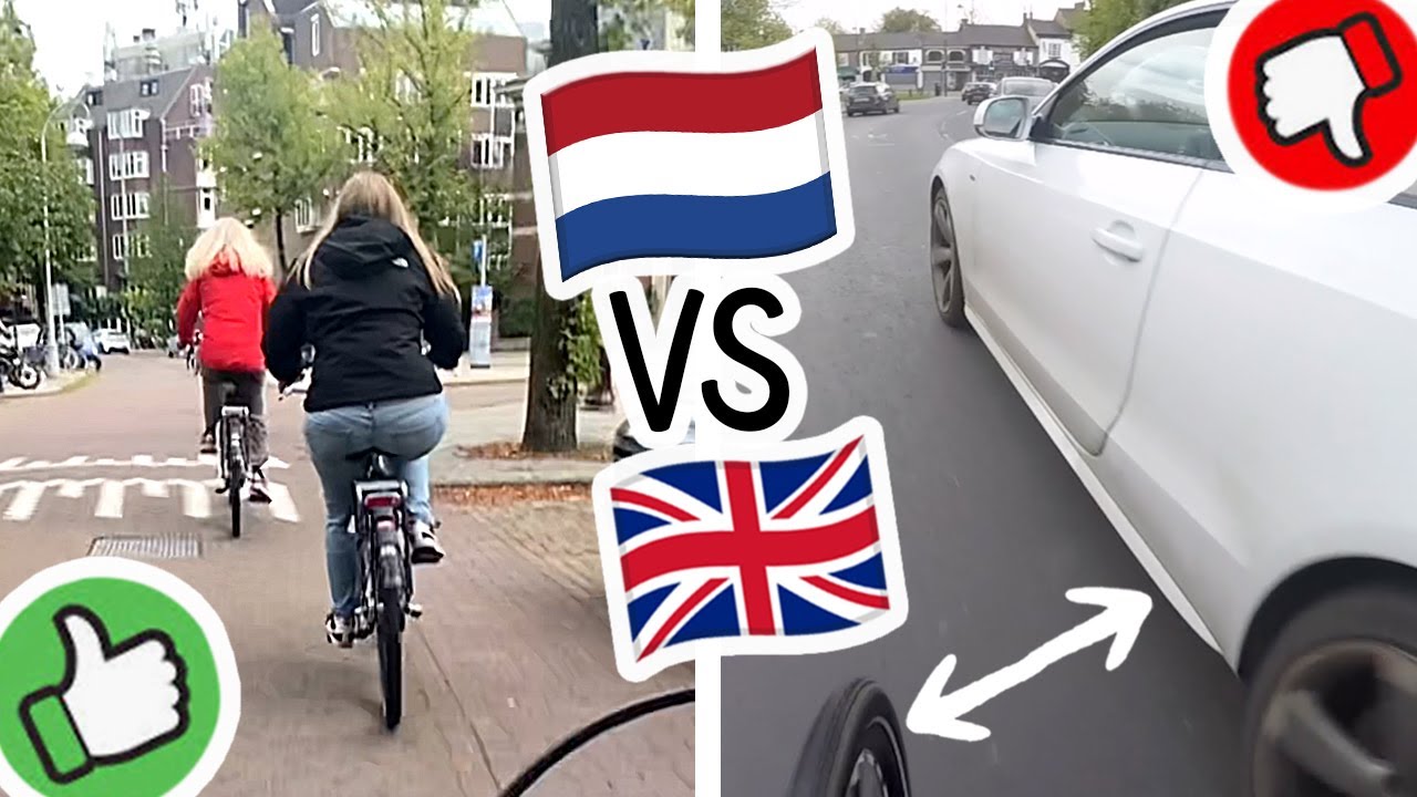NL vs UK Cycling Comparison | Amsterdam vs Manchester | Streets given to People, not Cars