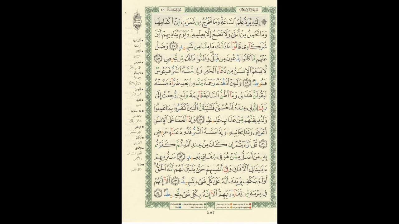 الورد اليومى سورة فصلت من الاية 47 الى الاية 54 بصوت القارئ الشيخ ماهر المعيقلى #ماهر_المعيقلي