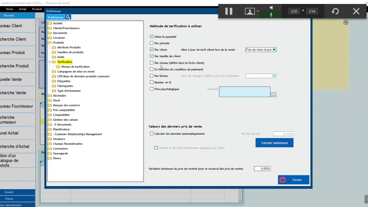 Leçon 3    Gestion multi tarification