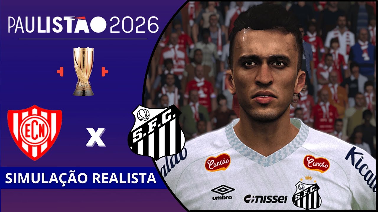 Noroeste vs Santos | PAULISTÃO 2026 | SIMULAÇÃO PES 2026 GOGOZPATCH.