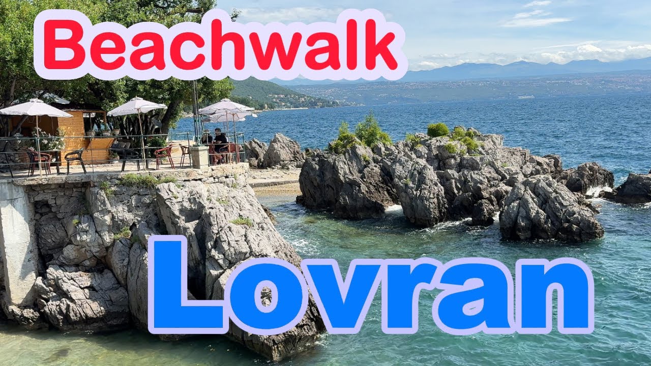 Beach walk Lovran, Istria, Croatia