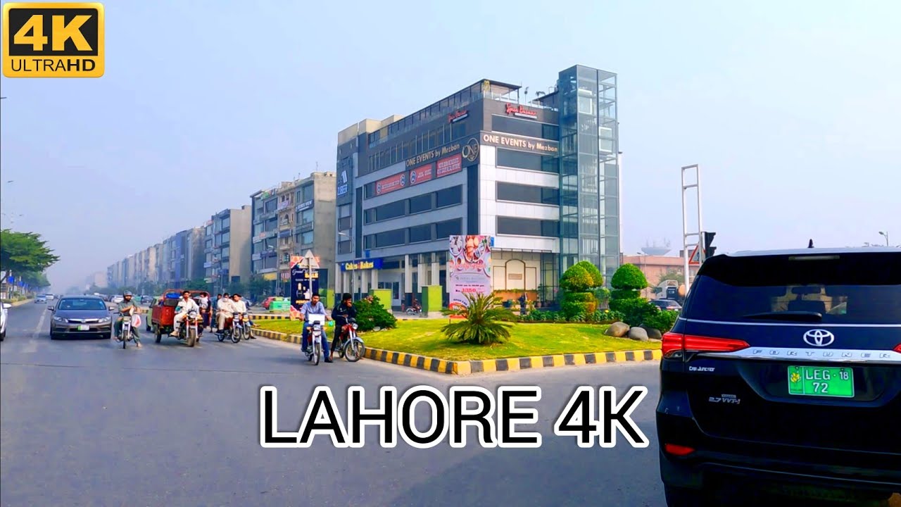 Lahore 4K - Driving to DHA PHASE 6 from Cantonment - Pakistan