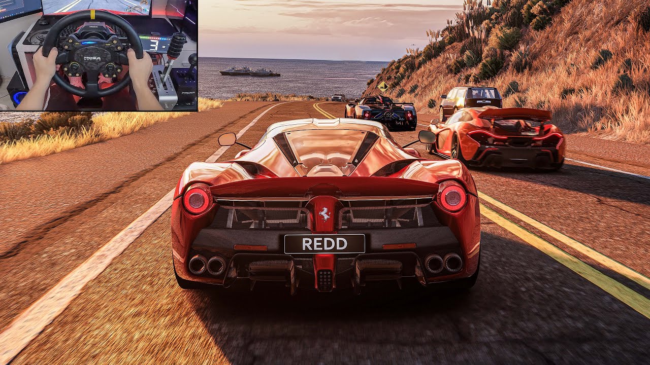 Ferrari LaFerrari & McLaren P1 & Pagani Zonda Cinque HT Convoy - Assetto Corsa | Moza R16 + Pimax