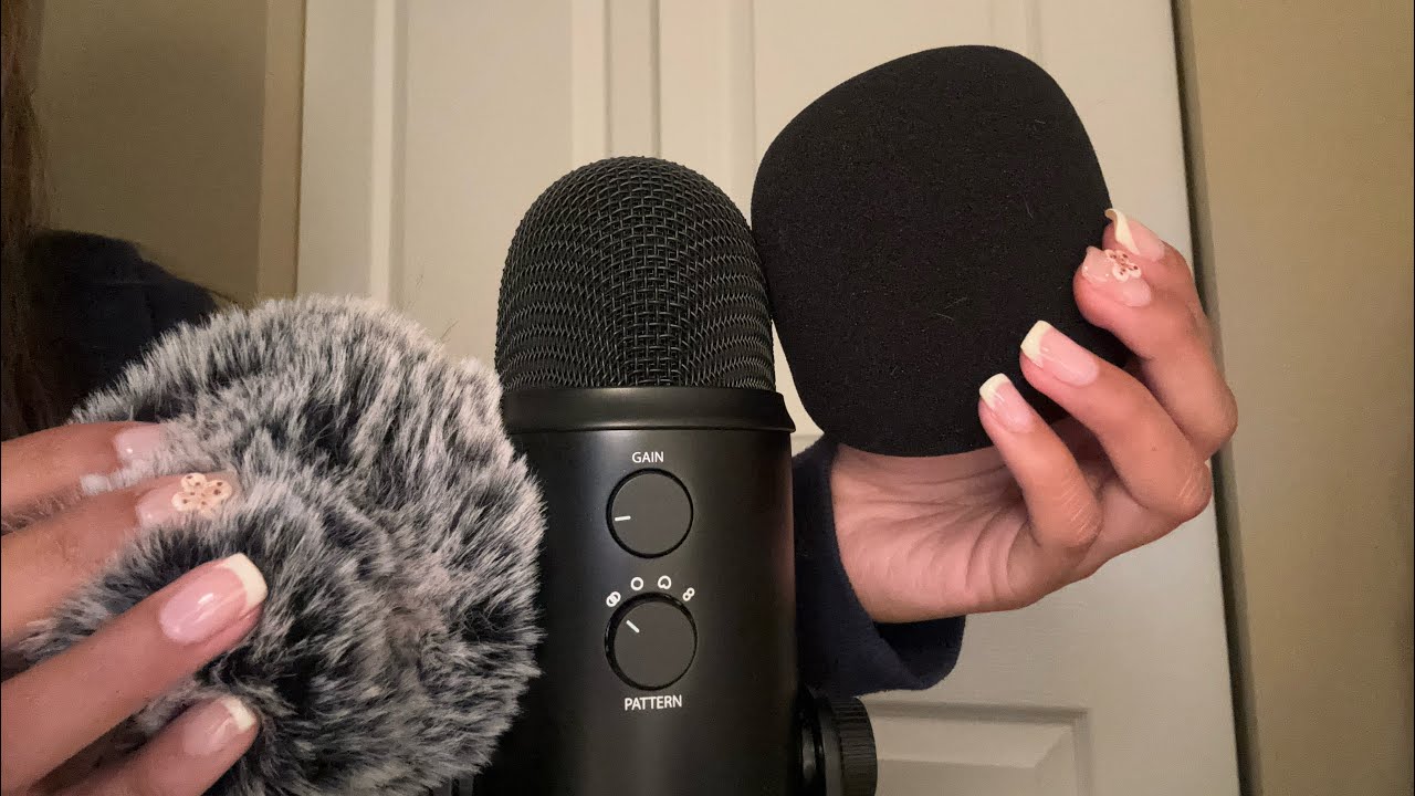 ASMR Mic Triggers, Foam + Fluffy Mic Covers🙀| Fire Cracking Sounds🔥 | No Talking 