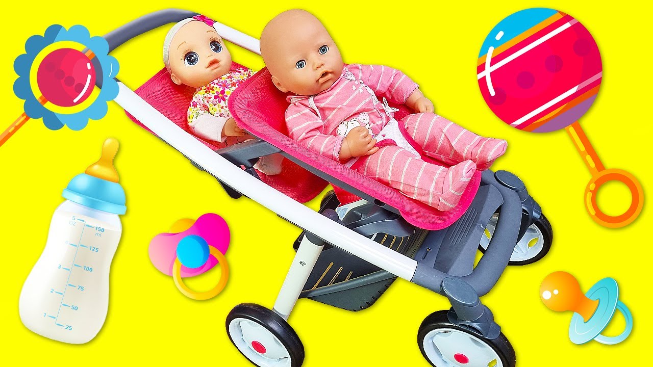 Tuplarattaat Baby Annabelle- ja Baby Alive -nukeille