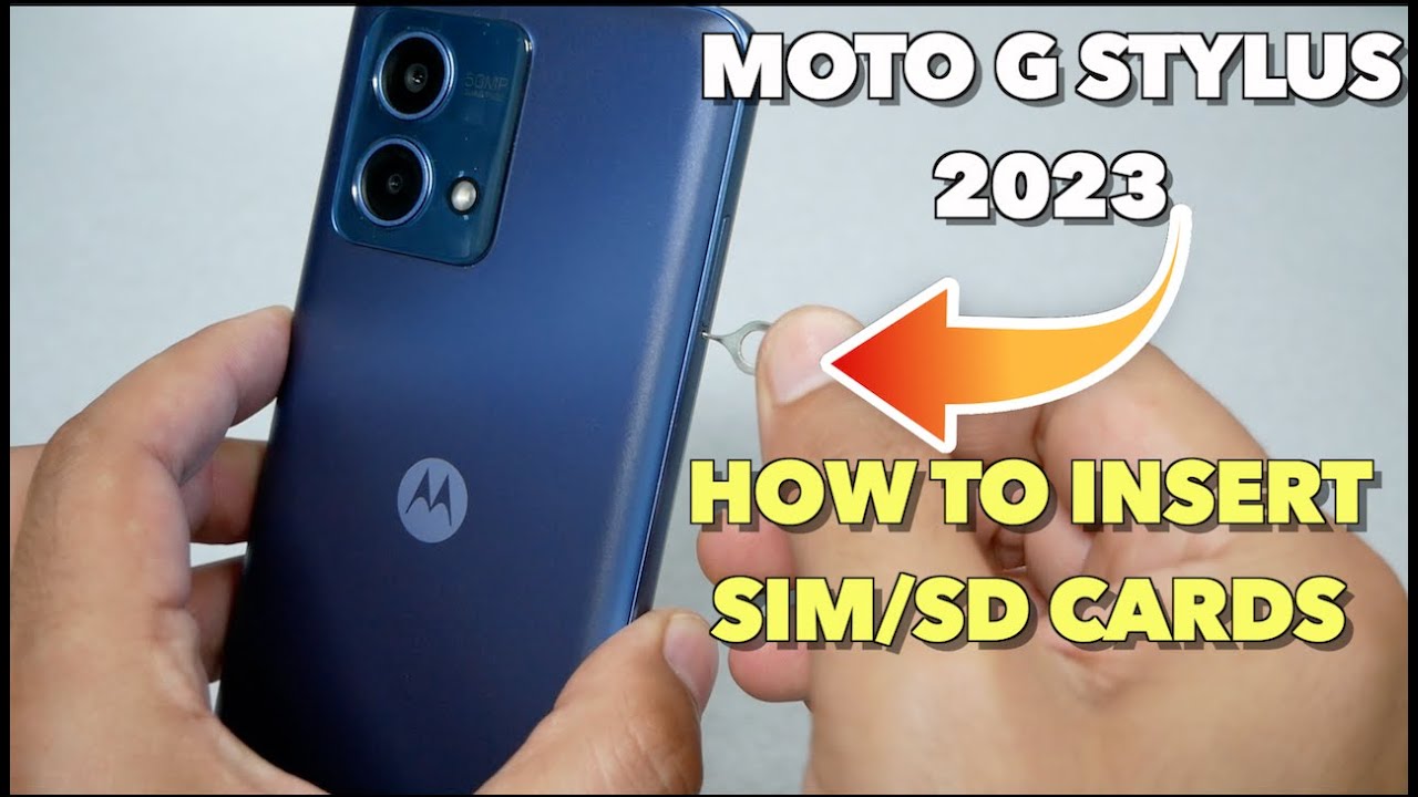 Moto G Stylus 5G/LTE  2023 How to insert SIM\SD Cards in very easy way