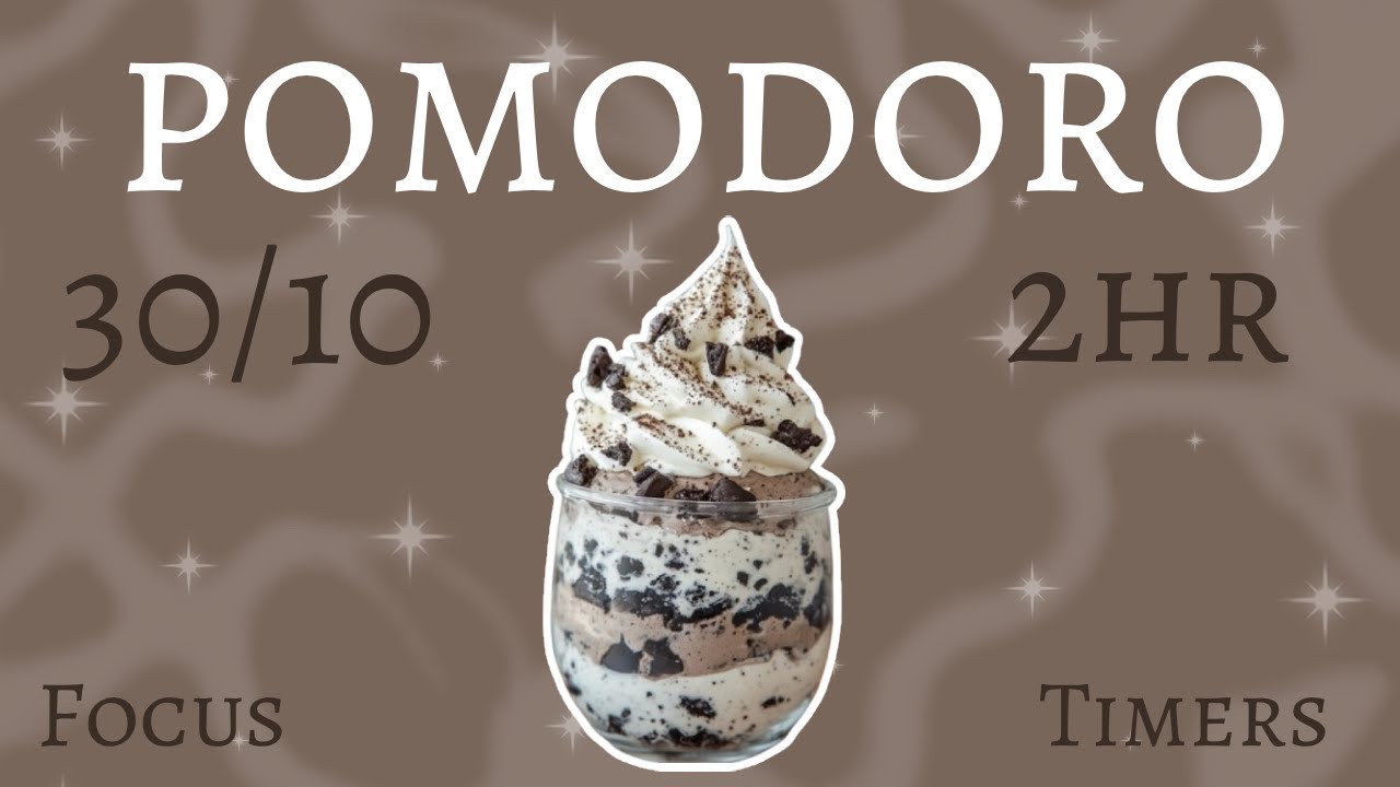 Oreo Cookie Milkshake Pomodoro Timer | 30/10 | For Working, Studying, Cleaning, etc.
