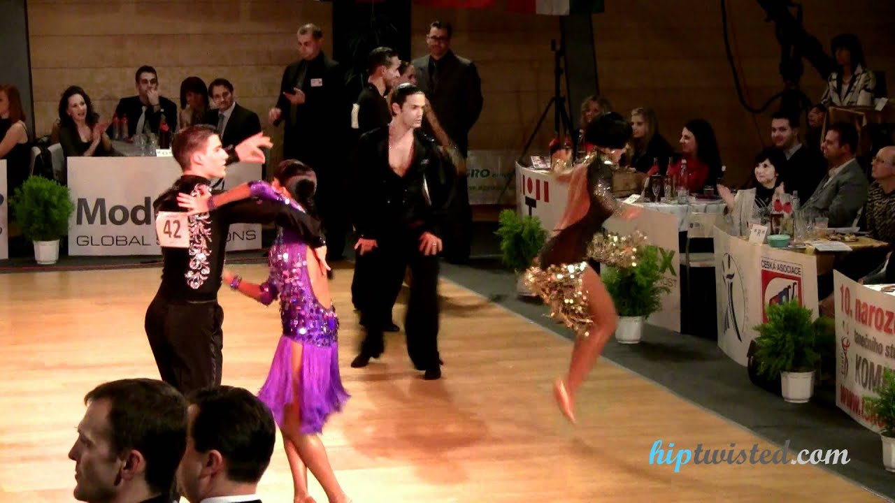 Nino Langella - Kristina Moshenskaya, Brno Open 2012, WDSF int open latin, 4. round - samba