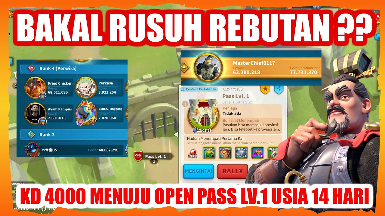 APAKAH AKAN RUSUH REBUTAN PASS LV 1 KINGDOM 4000 ??