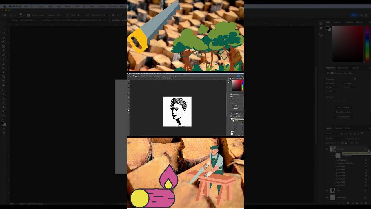 How to make a Burned Wood Cut Effect in Photoshop | Tutorial