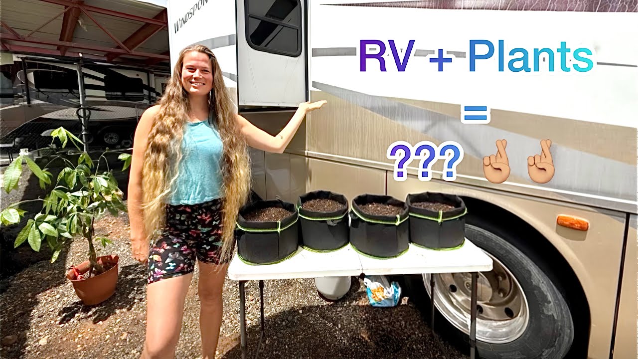RV Life + Gardening Off Grid 🌱 My Big Rig Mobile Garden Setup
