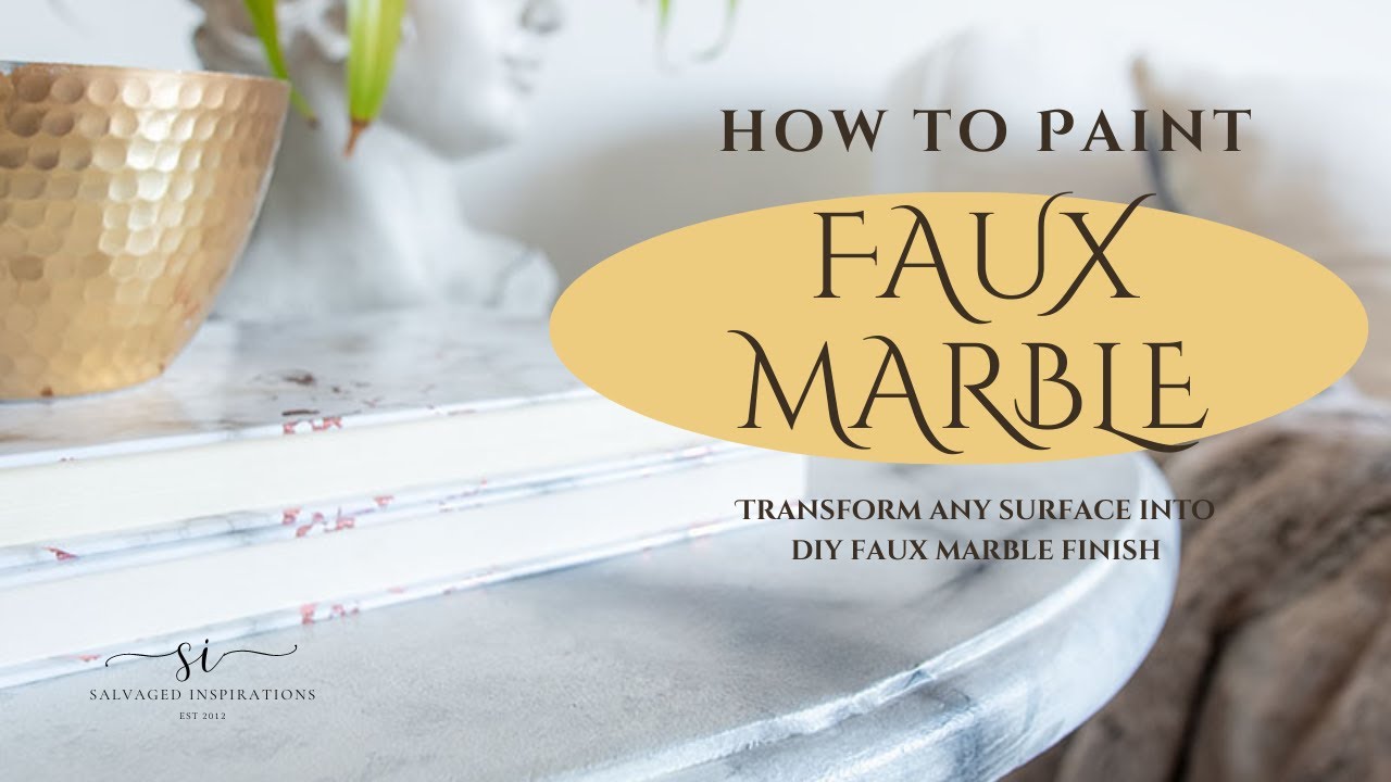 How To Paint Faux Marble | DIY Table