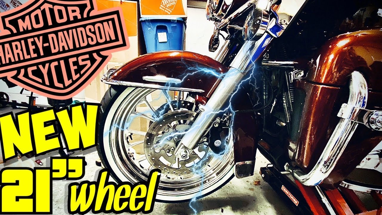 NEW 21inch WHEEL on my HARLEY