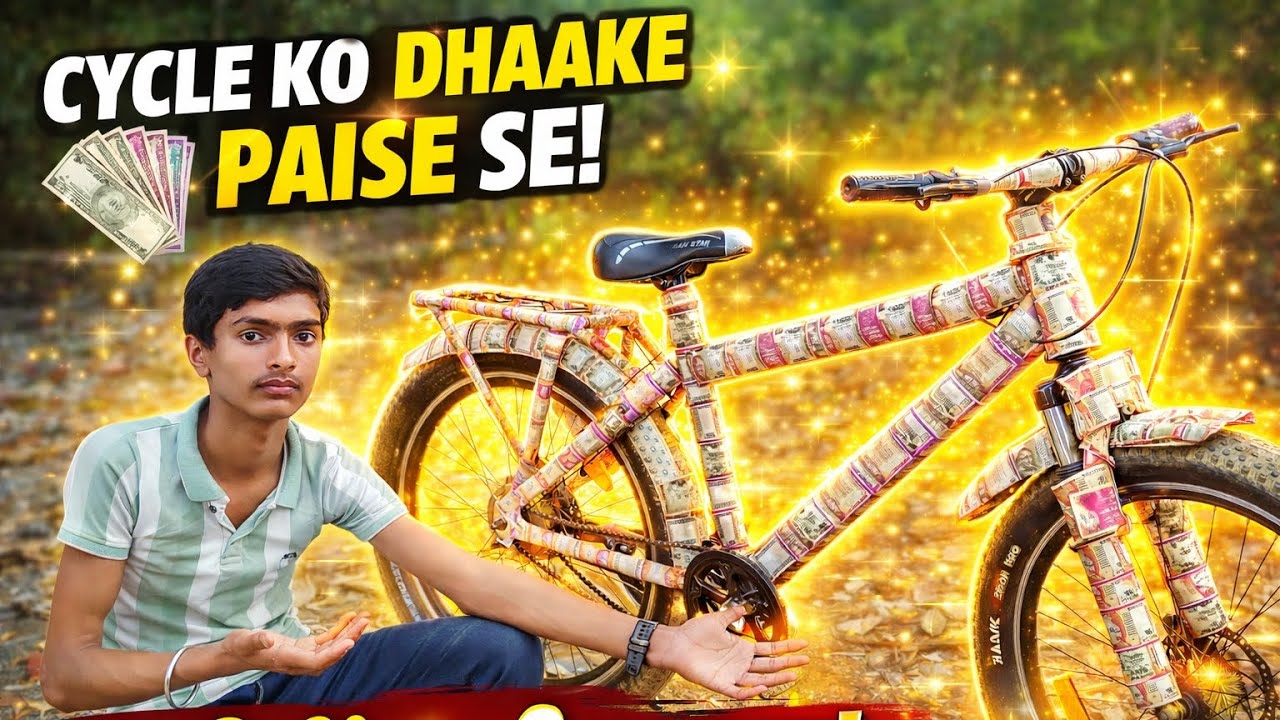 Cycle Ko Paison Se Dhak Diya 😱 | Money Bicycle Challenge