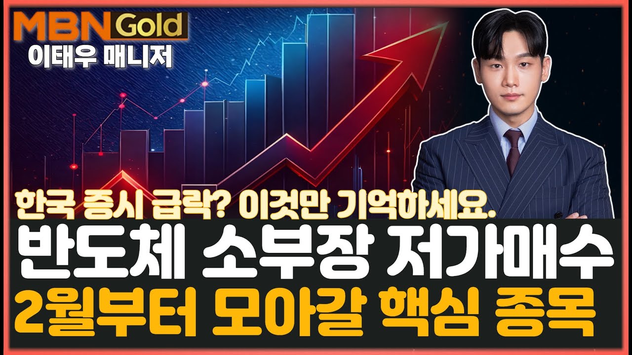 [MBN골드 이태우] 증시 급락 이것만 기억하세요. 2월부터 모아가야 할 반도체 소부장 핵심 종목!