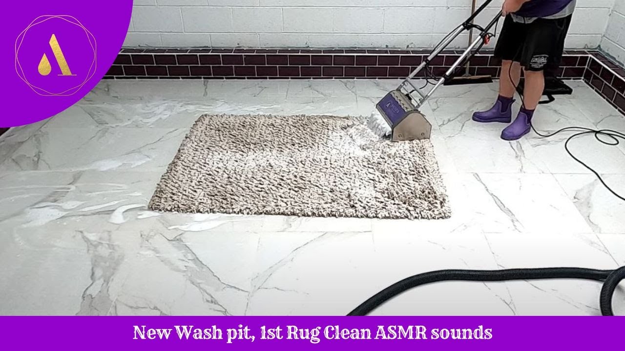 New rug wash pit, quick tester video. ASMR sounds.