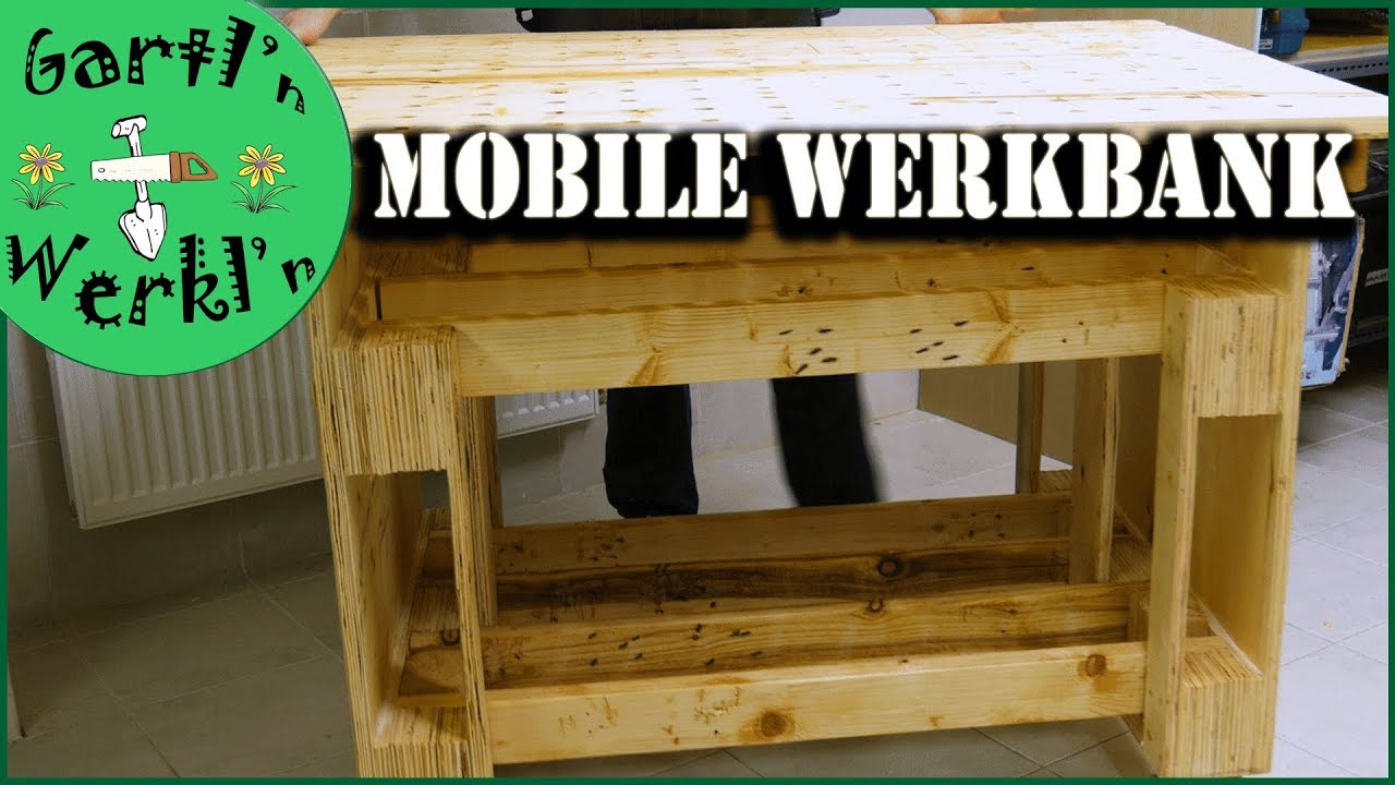 Mobile Werkbank aus Paletten selberbauen. Einfach, stabil, kostengünstig