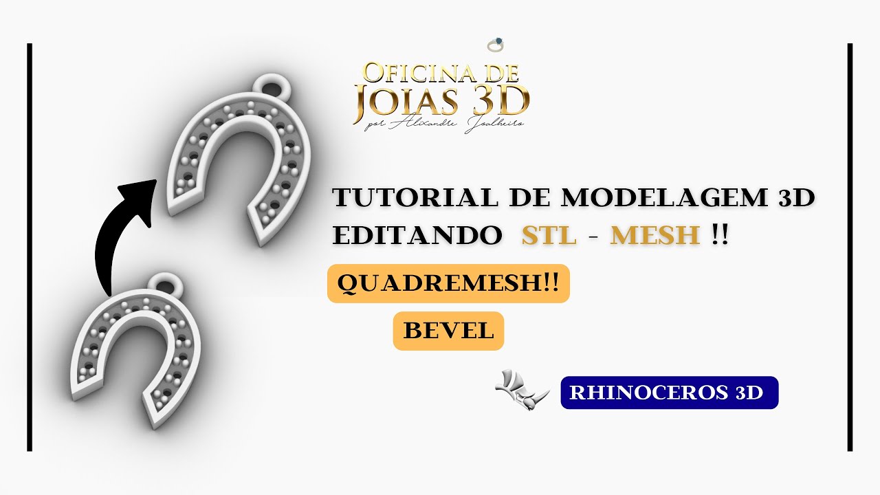 Tutorial de Modelagem 3D de Joias - Editando STL - MESH com Quadremesh e Bevel!!