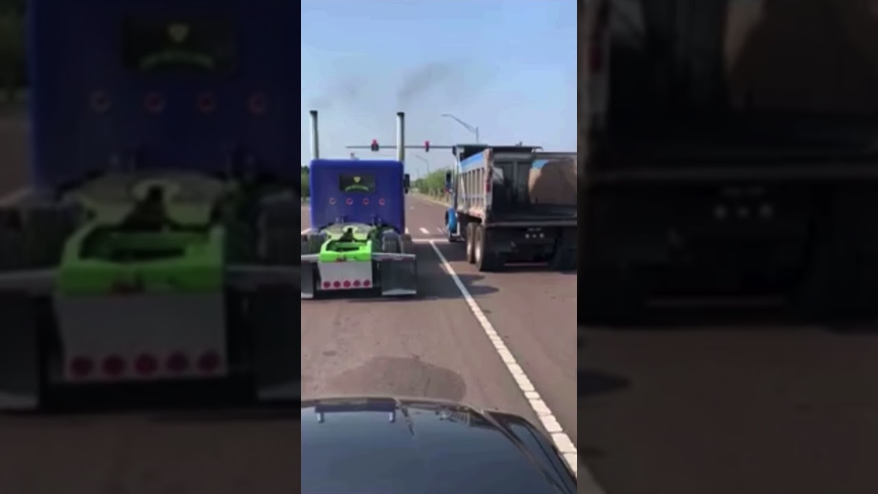 Semi vs Dumptruck from a dig!!!!