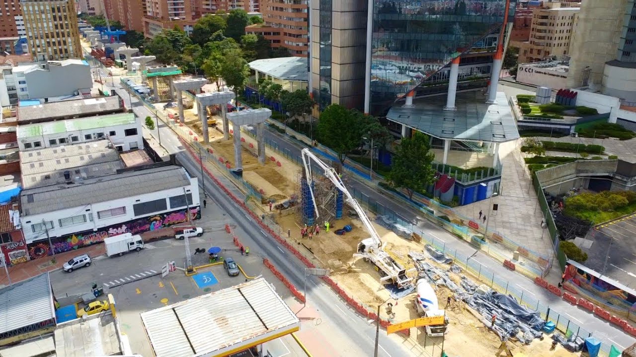 Avance Metro de Bogotá - Estación 13 - Armado de la viga lanzadora (22 de marzo 2025)