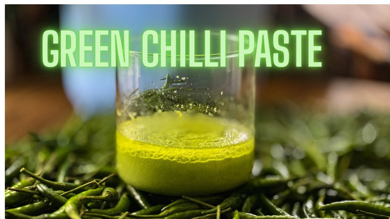 Green chilli paste  |  how to make green chilli paste and store.