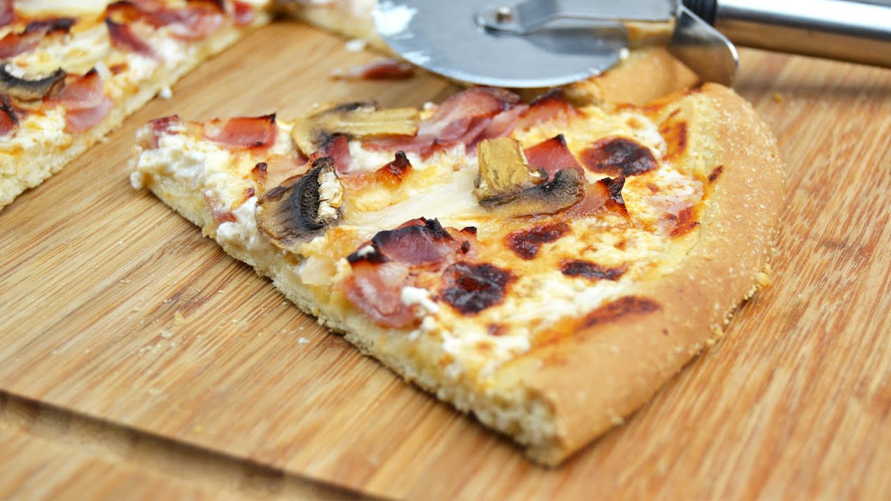 Pizza Carbonara Estilo Domino's Con Masa Casera | Recetas Fáciles