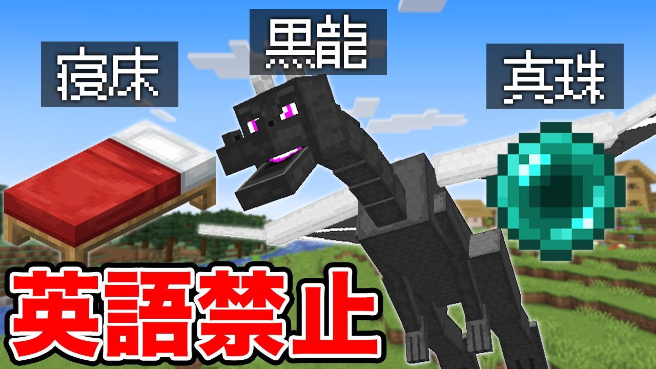 【マイクラ】英語禁止でエンドラ討伐が過酷すぎた！？