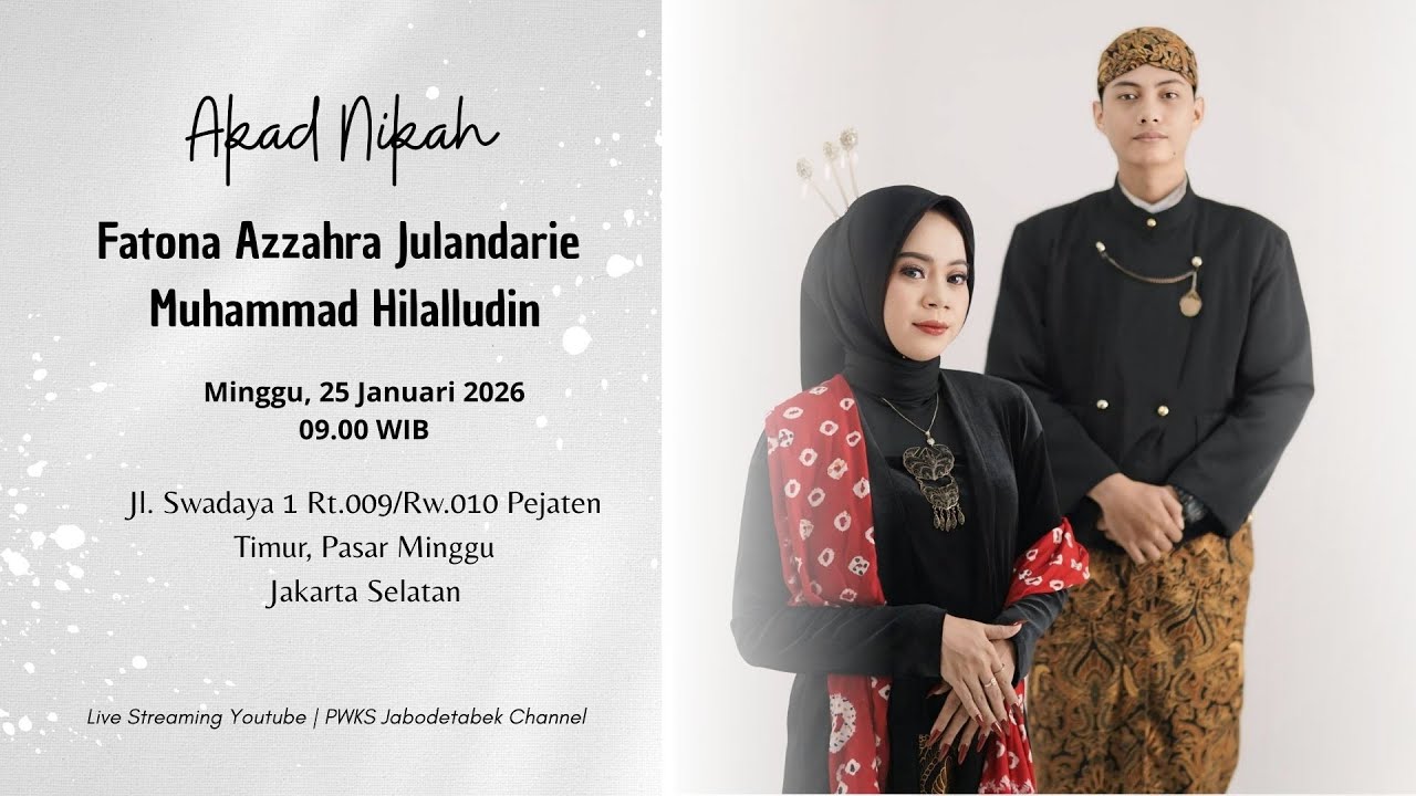 [ LIVE ] Akad Nikah & Adat Jawa Fatona Azzahra Julandarie & Muhammad Hilalludin | CS Roso Manunggal