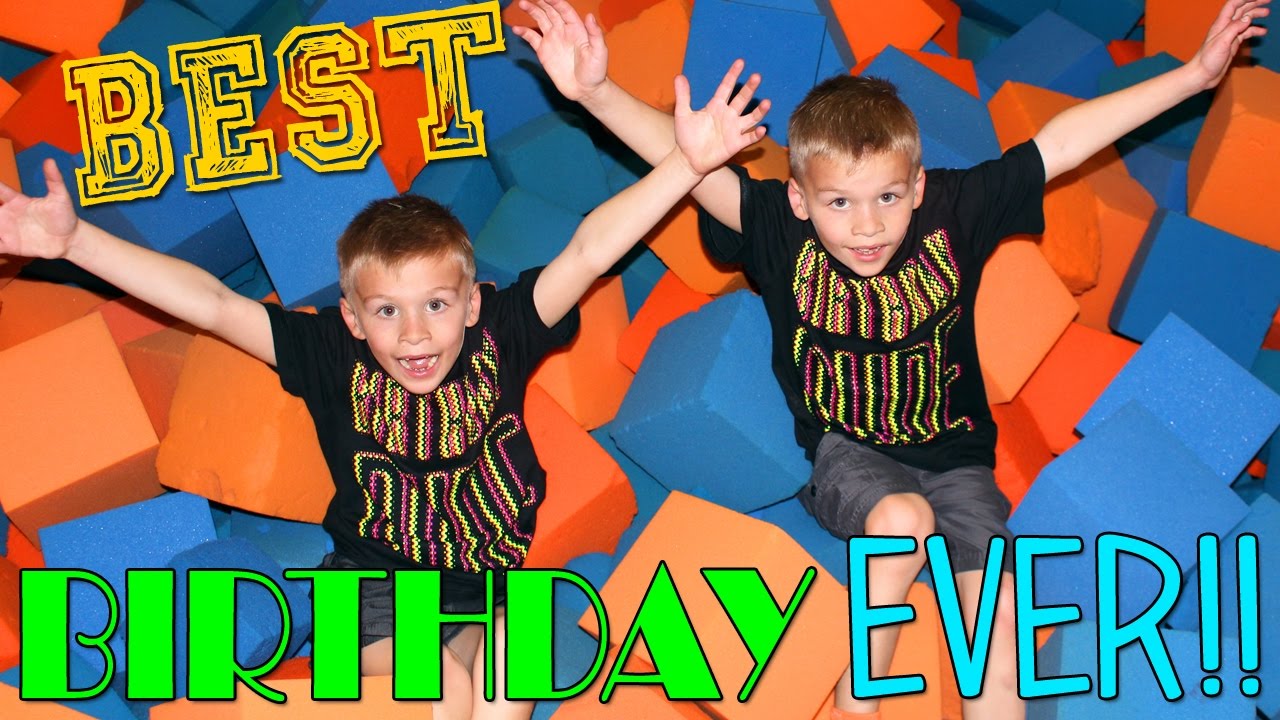Twins Birthday Party at the Trampoline Park With a HUGE CAKE!!