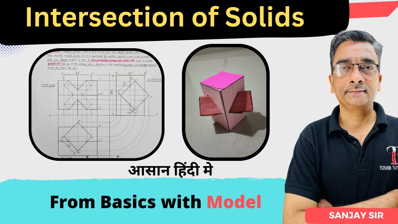 Intersection of Solids Prism to Prism | Toshib Tutorial's