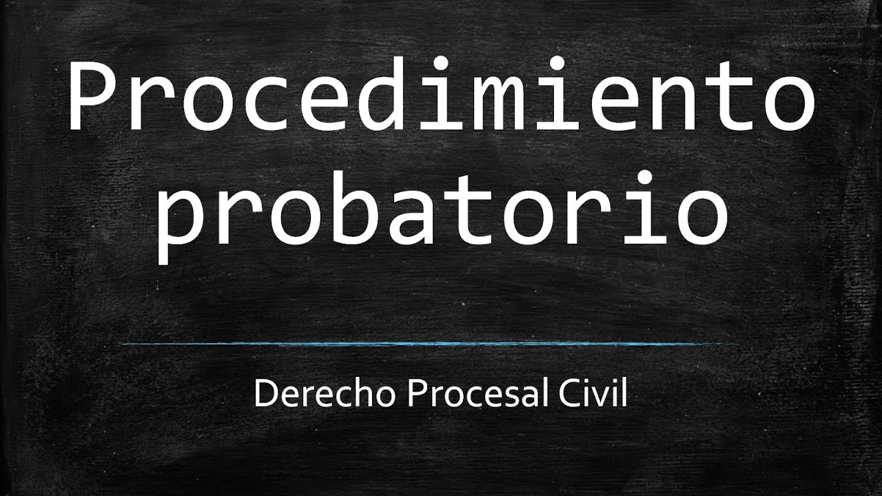 Procedimiento probatorio