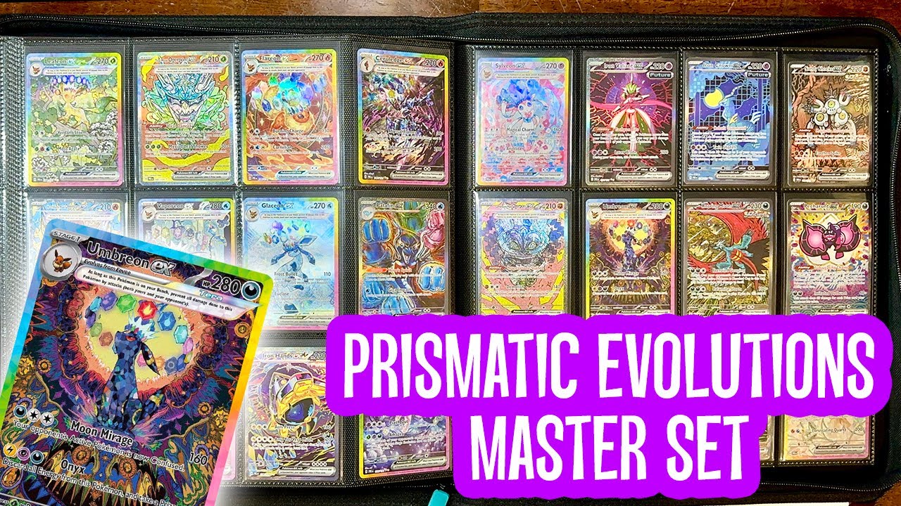 Pokémon Prismatic Evolutions Complete Master Set - 447 Cards + Extras