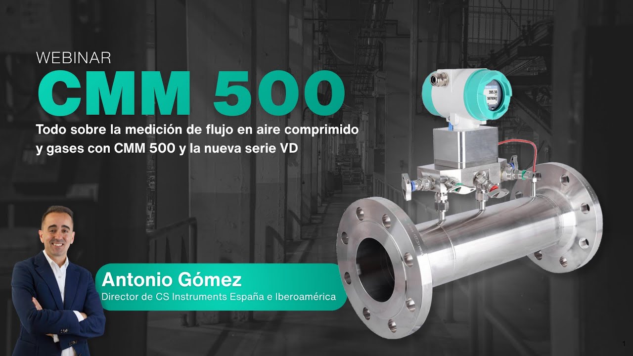 Webinar Todo sobre la medición de flujo en aire comprimido y gases con CMM 500 y la nueva serie VD