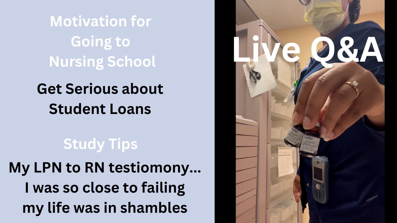 Answering Nursing Questions Live| Motivation for Going to Nursing School| YourFavNurseB
