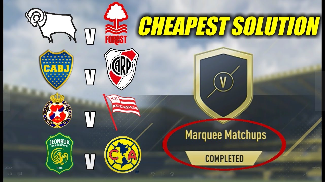 Marquee Matchups Cheapest Solution | Squad Building Challenge | FIFA 17
