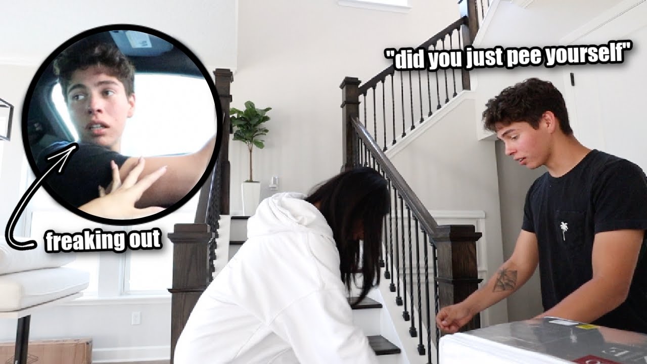 MY WATER BROKE PRANK ON FIANCE!!!!!