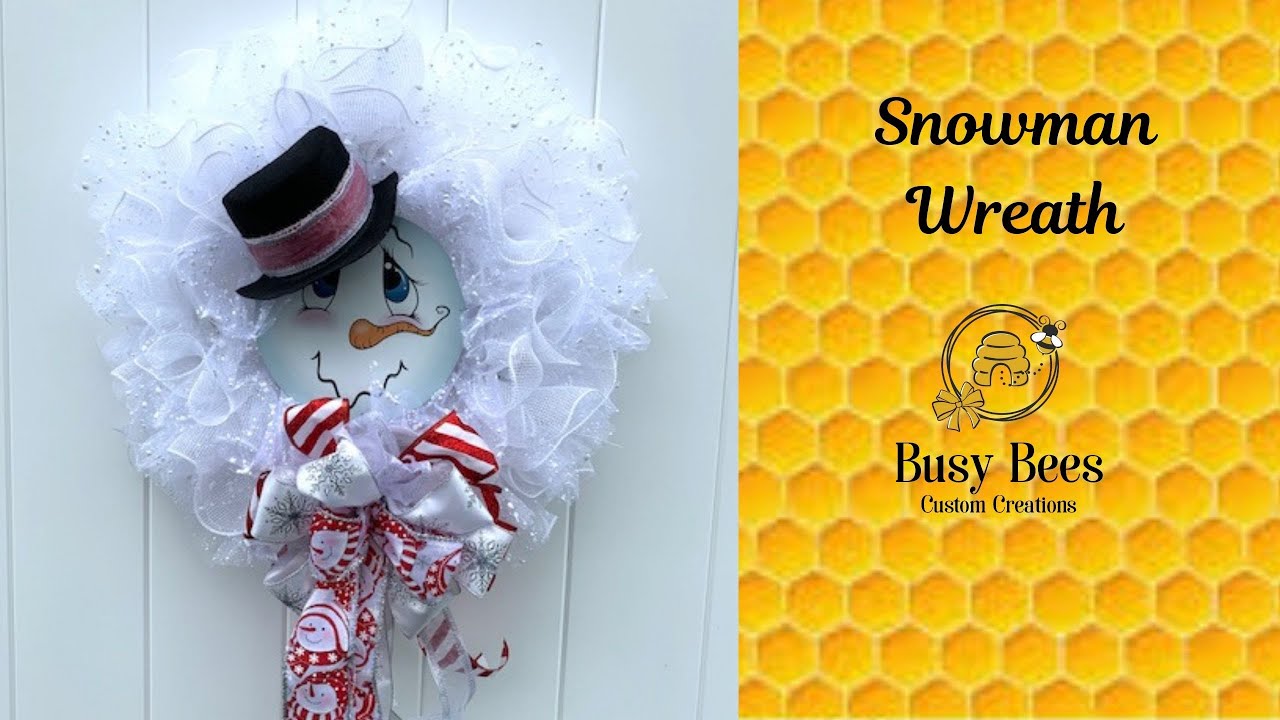 Learn how to make a Snowman Wreath